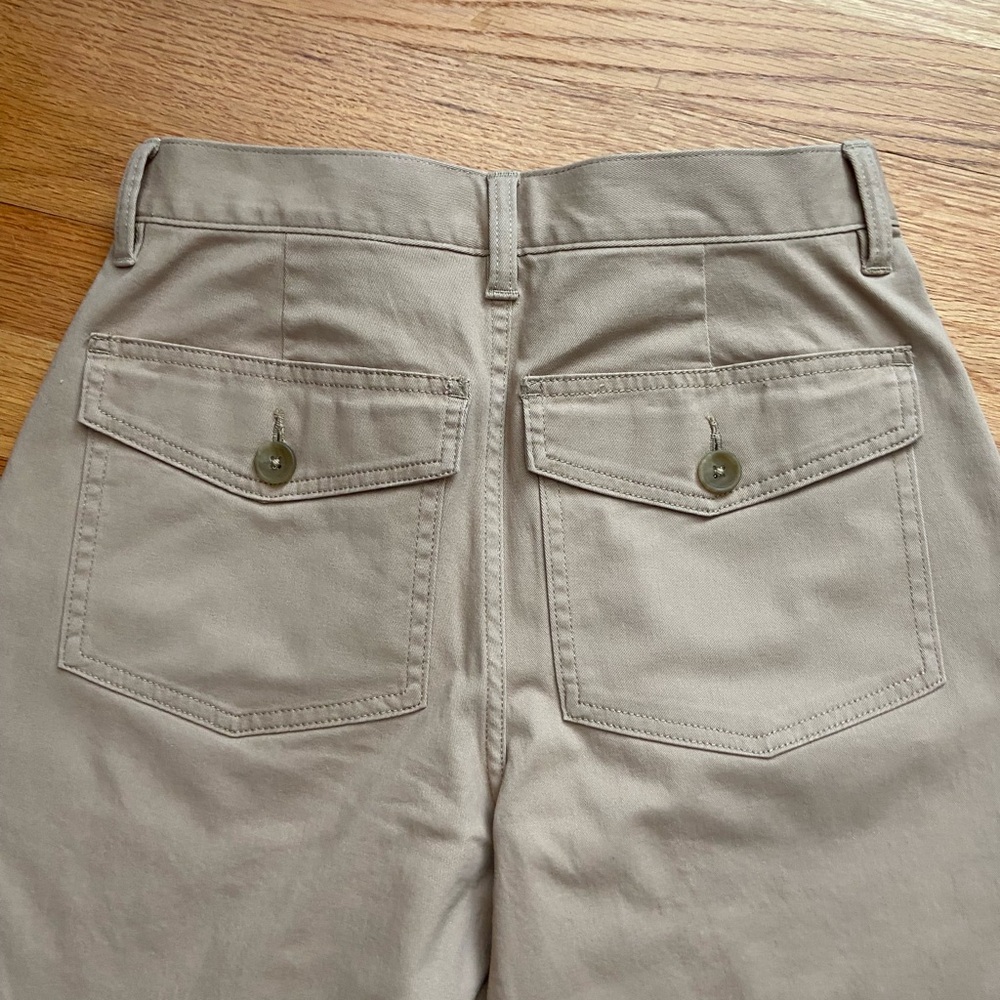 LAND'S END Women's Chino High Rise Barrel Leg Ankle Pants - Picture 13 of 15